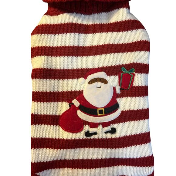 Barkley & Finn Christmas Dog Sweater Sz Lg Santa Red White - Picture 2 of 6